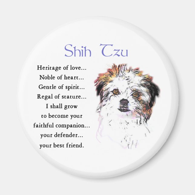 Shih Tzu Lovers Gifts Magnet (Front)