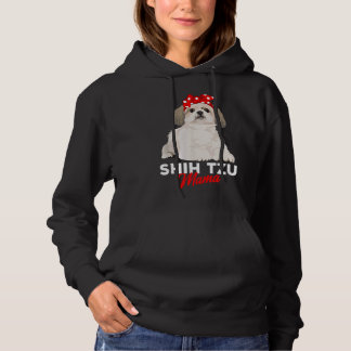 Shih Tzu Mama Cute Shih Tzu Dog Mom Womens Hoodie