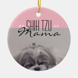 Shih Tzu Mama Ornament for Dog Moms