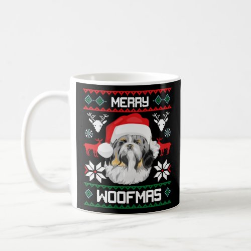 Shih Tzu Merry Woofmas  For Christmas Dog Xmas X M Coffee Mug