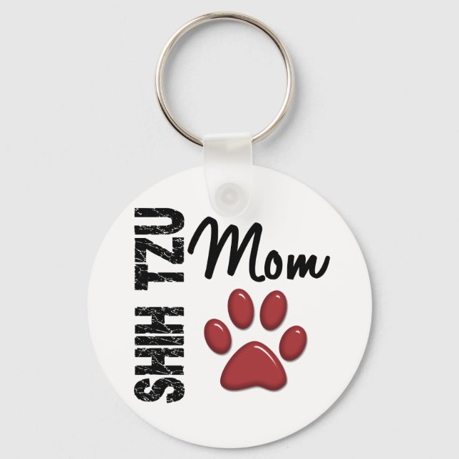 Shih Tzu Mom 2 Keychain (Front)