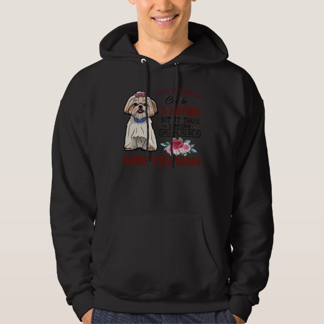Shih Tzu Mom    And Face Mask      Hoodie (Front)