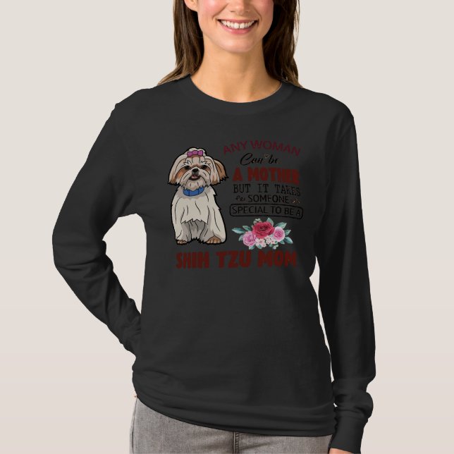 Shih Tzu Mom    And Face Mask      T-Shirt (Front)