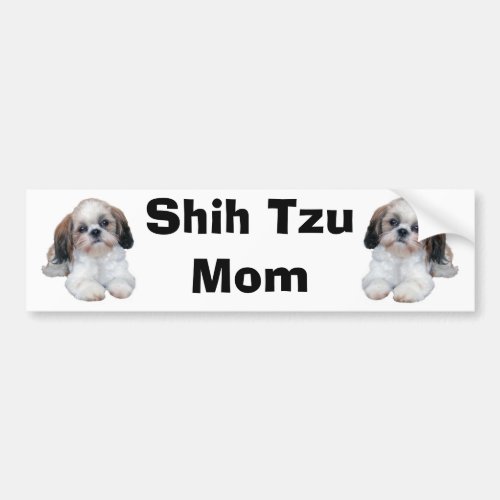 Shih Tzu Mom Bumper Sticker