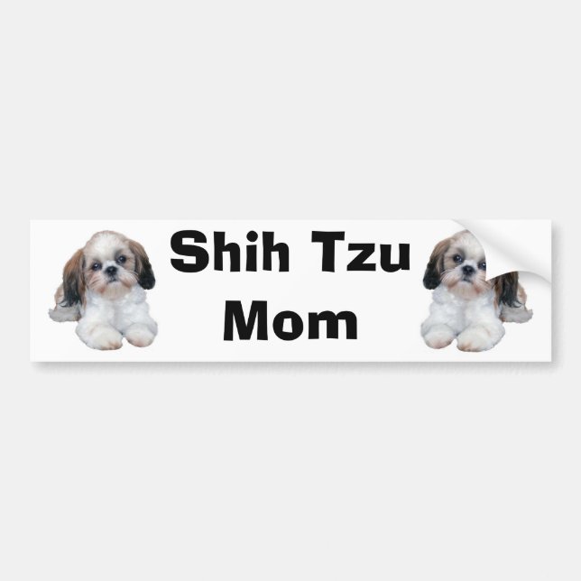 Shih Tzu Mom Bumper Sticker (Front)