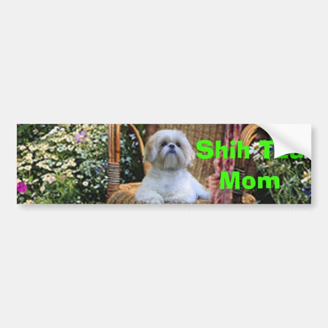 Shih Tzu Mom Bumper Sticker (Front)