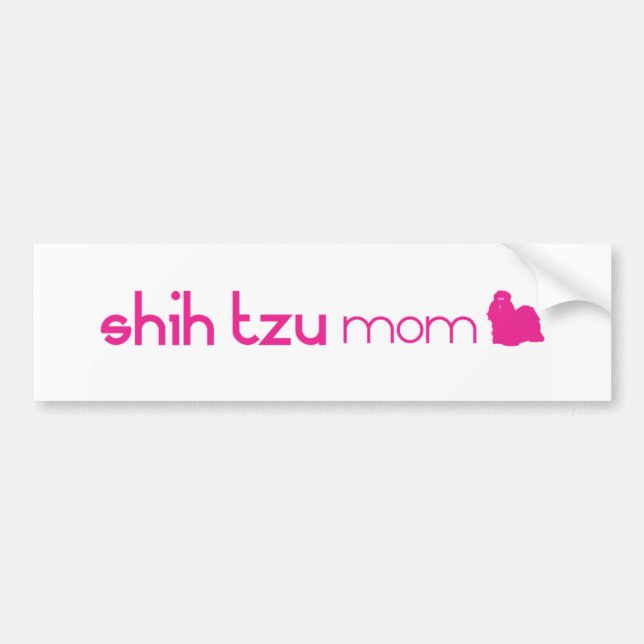 Shih Tzu Mom Bumper Sticker (Front)