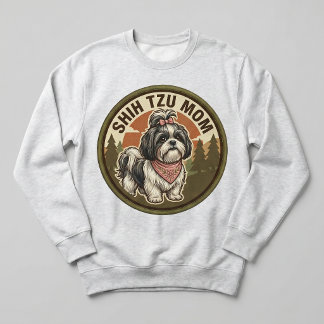 Shih Tzu Mom Crewneck Shih Tzu Dog Mom Gift  Sweatshirt