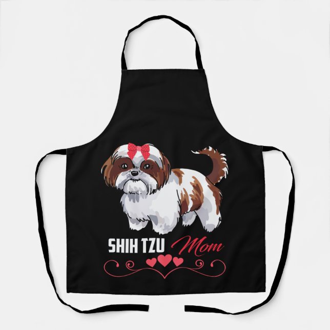 Shih Tzu Mom Cute Shih Tzu Dog Mom Apron (Front)