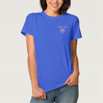 Shih Tzu Mom Gifts Embroidered Shirt by DogsByDezign at Zazzle