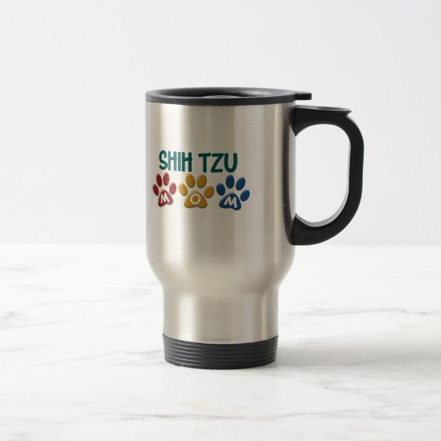 SHIH TZU  Mom Paw Print 1 Travel Mug (Right)