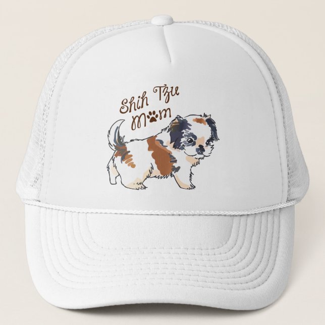 Shih Tzu Mom Trucker Hat (Front)
