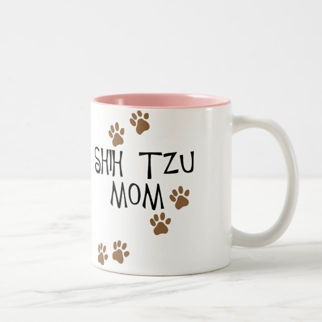 Shih Tzu Mom Two-Tone Coffee Mug (Right)