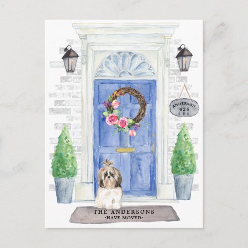 Shih tzu  Moving Announcement Postcard