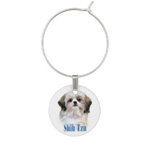 Shih Tzu Name Wine Charm