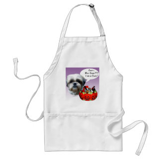 Shih Tzu (natural) Halloween Candy Adult Apron