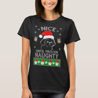 Shih Tzu Nice Until Proven Naughty Ugly Christmas