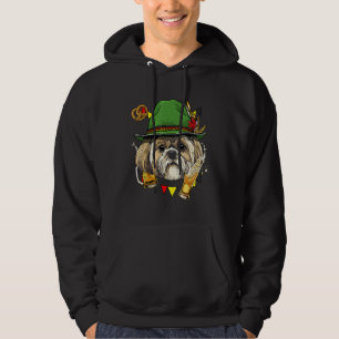 Shih Tzu Oktoberfest Dog Lover Lederhosen Beer Fes Hoodie