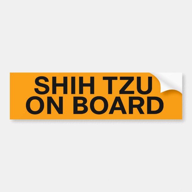 Shih Tzu on Board Custom Bumper Stickers (Front)