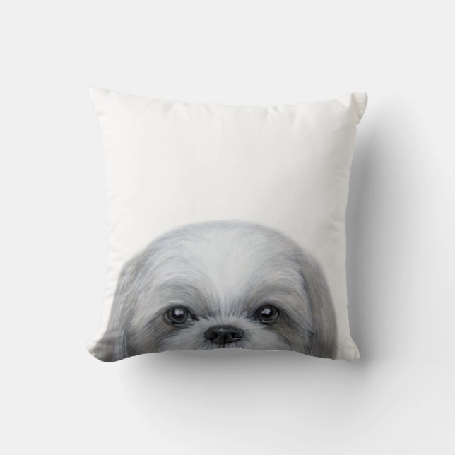 Shih Tzu Original by miart Throw Pillow (Front)