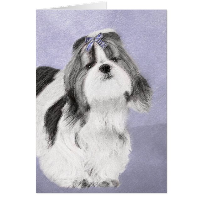 Shih Tzu Painting - Cute Original Dog Art (Front)