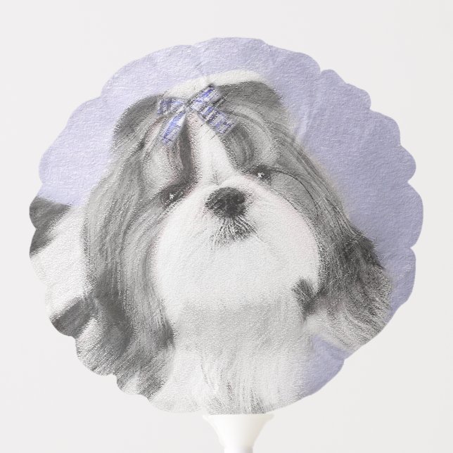 Shih Tzu Painting - Cute Original Dog Art Balloon (Front)