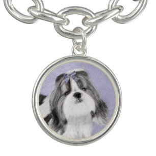 Shih Tzu Painting - Cute Original Dog Art Bracelet