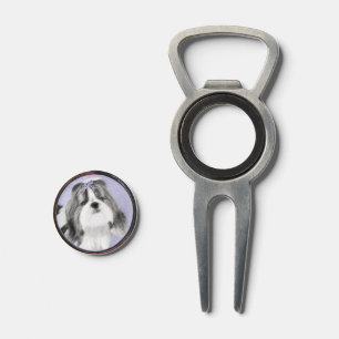 Shih Tzu Painting - Cute Original Dog Art Divot Tool