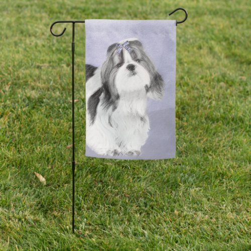 Shih Tzu Painting _ Cute Original Dog Art Garden Flag