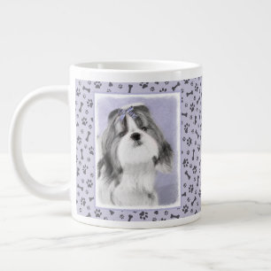 Shih Tzu Painting - Cute Original Dog Art Giant Coffee Mug