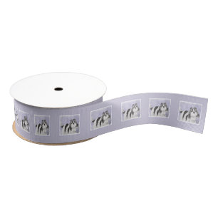 Shih Tzu Painting - Cute Original Dog Art Grosgrain Ribbon