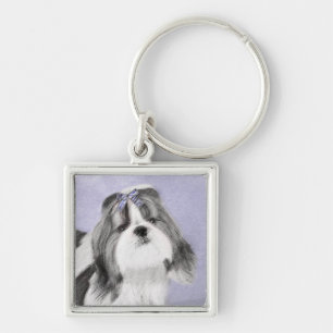 Shih Tzu Painting - Cute Original Dog Art Keychain