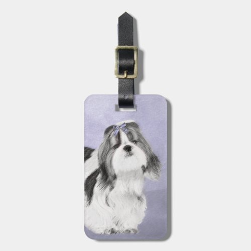 Shih Tzu Painting _ Cute Original Dog Art Luggage Tag
