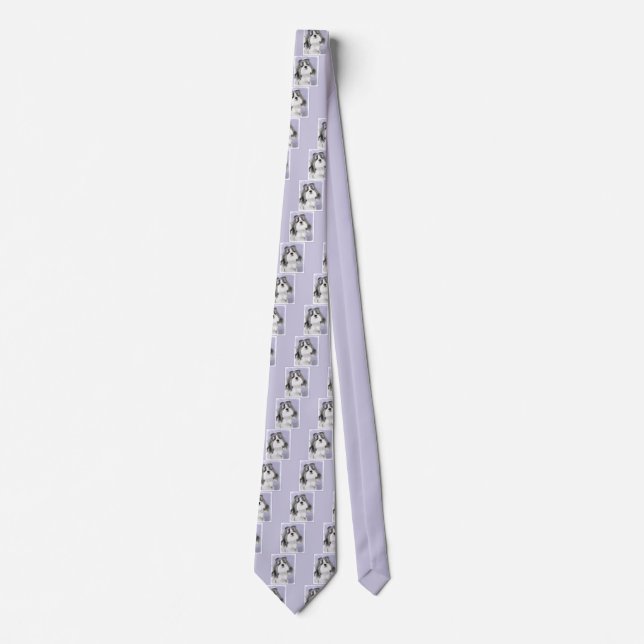 Shih Tzu Painting - Cute Original Dog Art Neck Tie (Front)