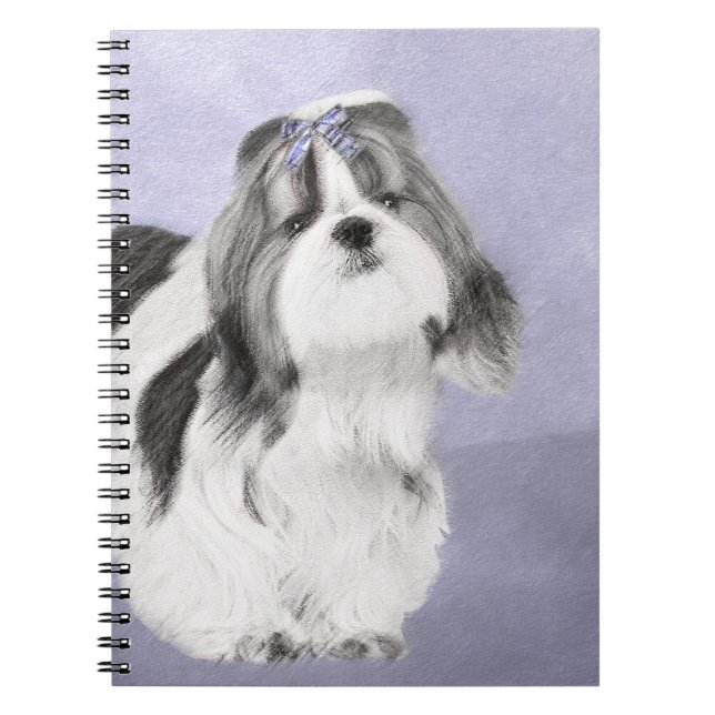 Shih Tzu Painting - Cute Original Dog Art Notebook (Front)