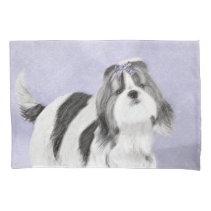 Shih Tzu Painting - Cute Original Dog Art Pillow Case