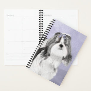 Shih Tzu Painting - Cute Original Dog Art Planner