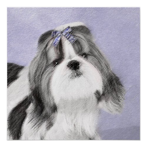 Shih Tzu Painting _ Cute Original Dog Art Poster