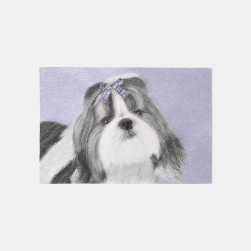 Shih Tzu Painting _ Cute Original Dog Art Rug