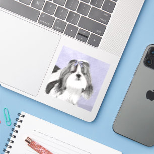 Shih Tzu Painting - Cute Original Dog Art Sticker