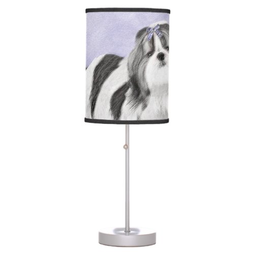 Shih Tzu Painting _ Cute Original Dog Art Table Lamp