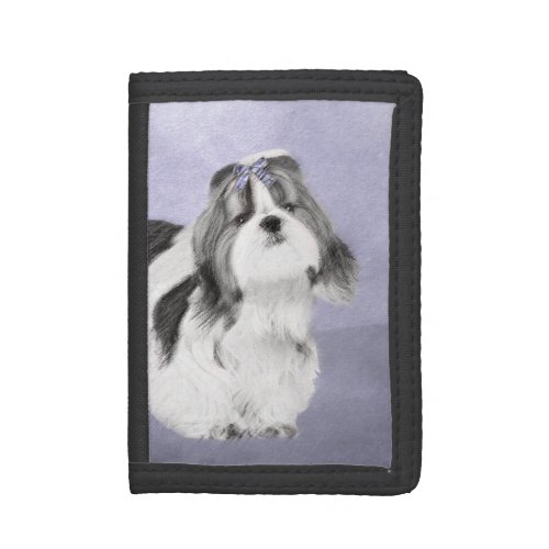 Shih Tzu Painting _ Cute Original Dog Art Trifold Wallet