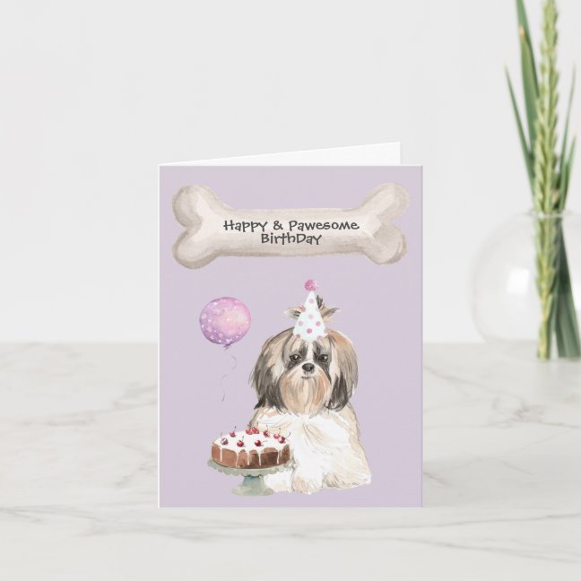 Shih Tzu Party Holiday Card