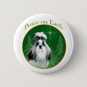 Shih Tzu Peace on Earth - Button