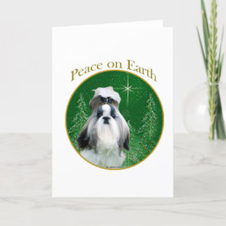 Shih Tzu Peace on Earth Holiday Card