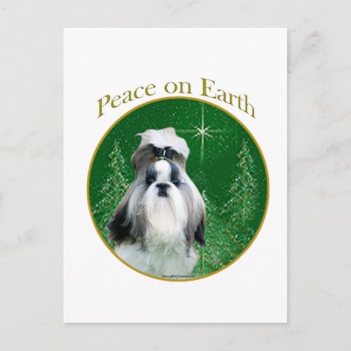 Shih Tzu Peace on Earth Postcard