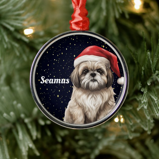 Shih Tzu Personalized Christmas Ornament (Tree)