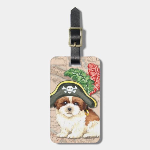 Shih Tzu Pirate Luggage Tag