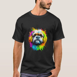 Shih Tzu Pop Art I Dog Lover I Splash Art Shih Tzu T-Shirt