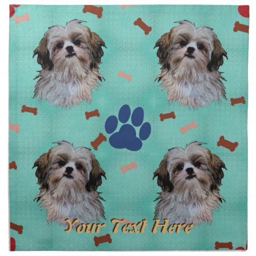 Shih Tzu Portrait Cloth Napkin